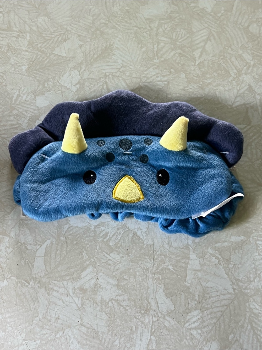 Blue Dinosaur Plush Kids Headband with Yellow Horns